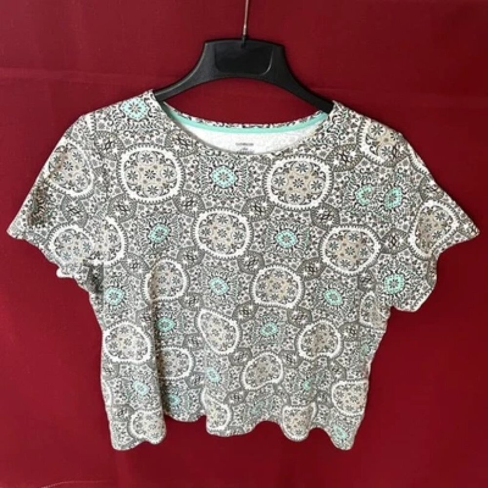 Women's Croft & Barrow The Classic Geometric Tee Shirt Size XL